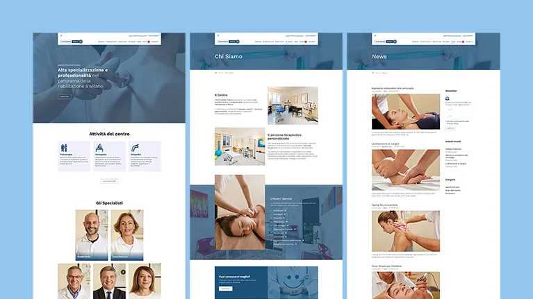 pagine sito web fisioterapia pirola