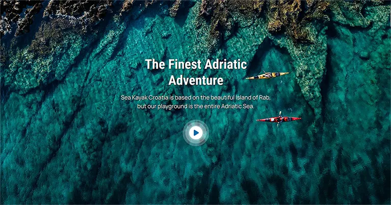 Home page del sito di Sea Kayak Croatia